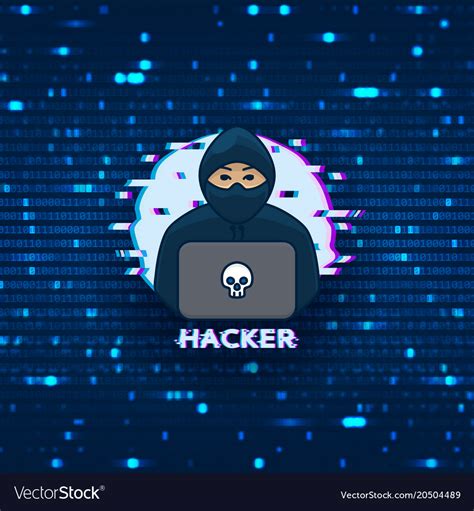 Hacker Logo Template Royalty Free Vector Image