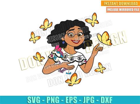 Mirabel Madrigal Butterflies (SVG dxf png) Disney Encanto Movie Cut File