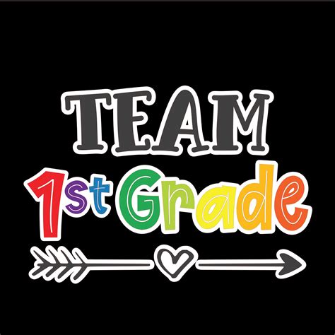 Team 1st Grade Svg Dxf  Pdf First Grade Teacher Shirt Etsy