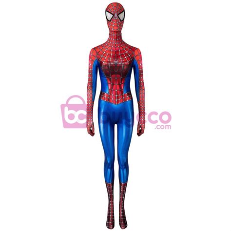 Female Spider Man 2 Spandex Cosplay Suit Tobey Maguire Girl Cosplay Costume