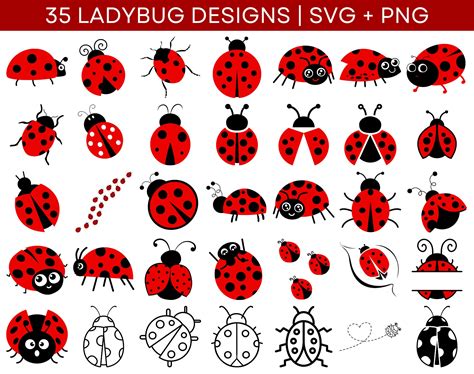 Ladybug Svg Bundle Ladybug Png Bundle Ladybug Clipart Etsy Canada