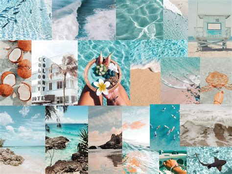 23 Aesthetic Wallpapers Blue Beach Caca Doresde