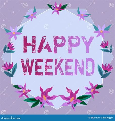 Text Caption Presenting Happy Weekend Word Written On Cheerful Rest