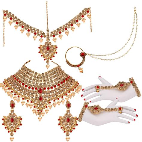 Indian Bridal Jewellery Set Heavy Full Wedding Jewelry Set For Bride Bridal Jewelry Set Etsy Uk