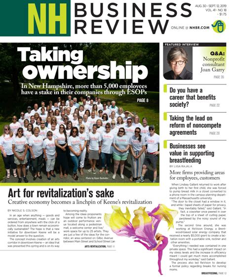 New Hampshire Business Review Aug 30 2019 Nh Business Review