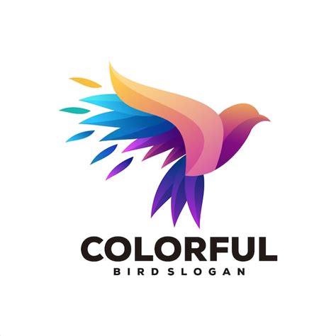 Premium Vector Bird Colorful Gradient Logo Vector Design