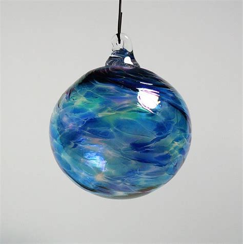 Hand Blown Glass Christmas Ornaments Aqua Blue Free