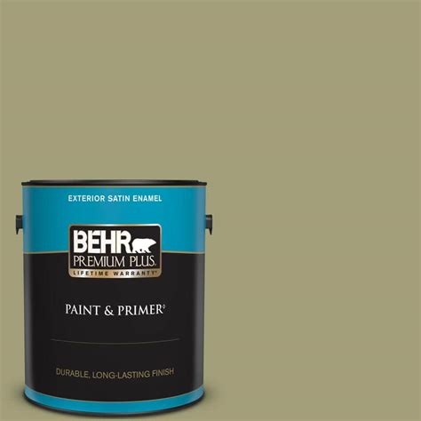 Behr Premium Plus 1 Gal Mq6 57 Bermuda Grass Satin Enamel Exterior