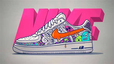 How To Customize A Nike Air Force 1 Sneakers In Procreate App Behance