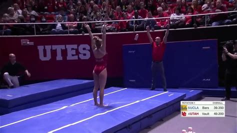 jillian hoffman near perfect vault utah vs ucla 2023 9 975 youtube