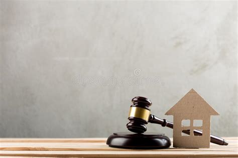 Real Estate Sale Auction Concept Gavel And House Model Stock Photo