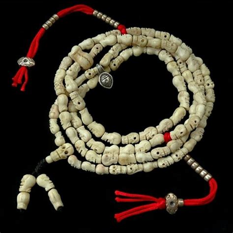 very rare hand carved bone mala with skull beads hand carved tantric bone mala from nepal each