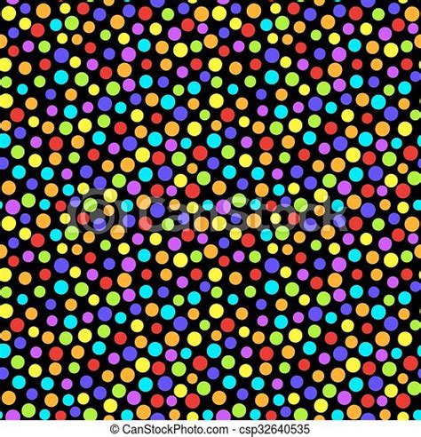 Rainbow Colors Polka Dot Seamless Pattern Vector Illustration Eps 8