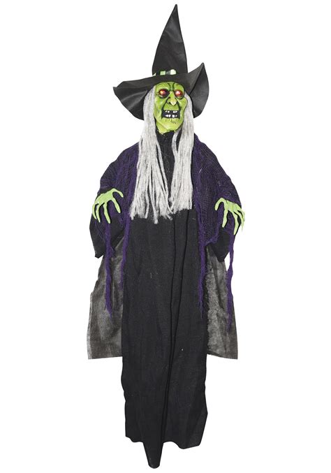 Animated Hanging Halloween Witch Prop Decoration