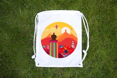 Glastonbury Festival Inspired Made To Order Premium Drawstring Bag
