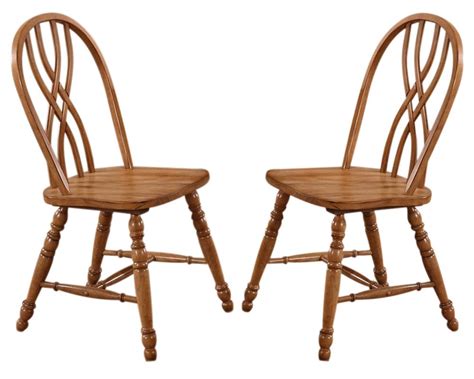 Eci Furniture Missouri Double X Back Side Chair In Rustic Oak 2150 04 S