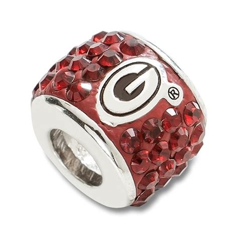 Georgia Bulldogs Sterling Silver Bracelet Bead Charm