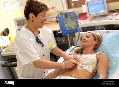 Hospital Patient Undergoing Electrocardiogram Stock Photos And Hospital