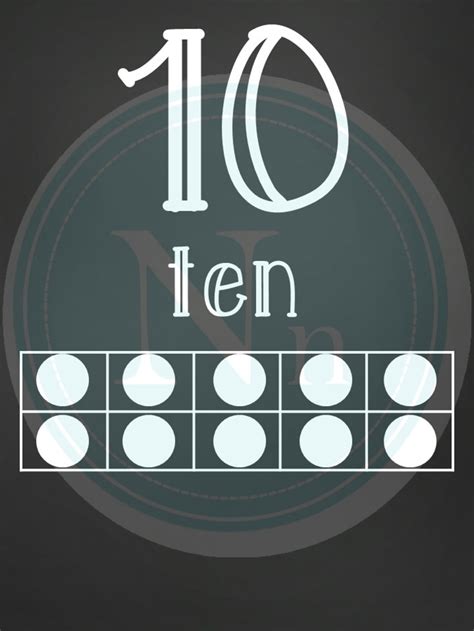 Chalkboard Numbers 1 20 Poster Set Printable Instant Etsy
