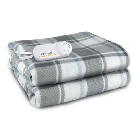 Biddeford Blankets Comfort Knit Fleece Electric Heated Throw Blanket