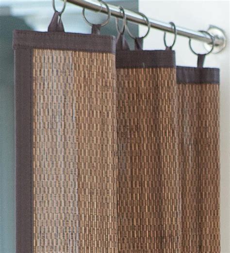 Outdoor Bamboo Curtain Panel 40 W X 63 L Plowhearth Outdoor Bamboo