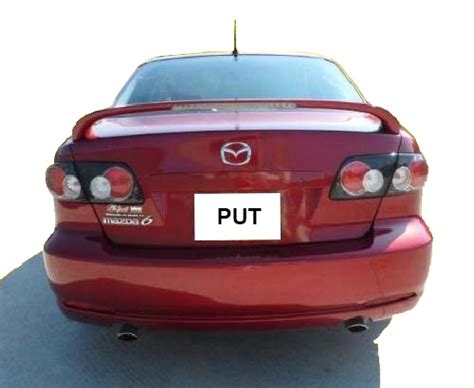 Mazda 6 4dr 2 Post Spoiler 2003 2008 Factory Style With Light Pu