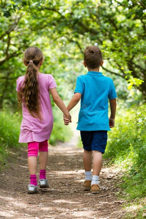 Walking Boy And Girl Stock Photo Image Of Denmark Togetherness 54643754