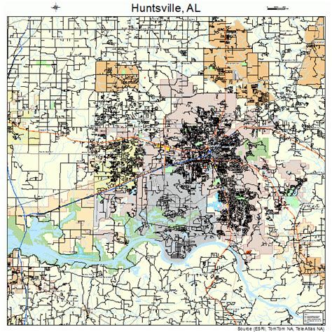 Huntsville Alabama Street Map 0137000