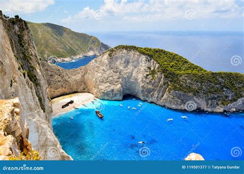 Shipwreck Bay Zakynthos Island Greece Stock Image Image Of