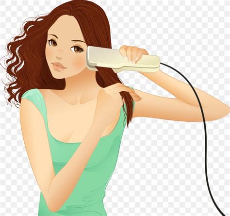 Brown Hair Hair Straightening Hairdresser Capelli Illustration Png X Px Watercolor