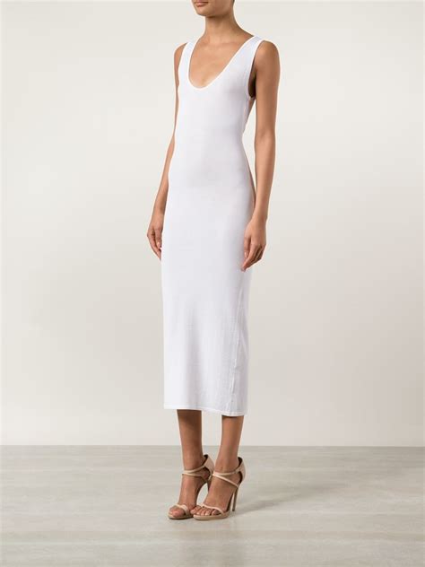 Lyst Dion Lee Fitted Knit Tank Dress In White
