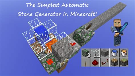 Simplest Automatic Stone Generator Kollinsplays Minecraft Vanilla