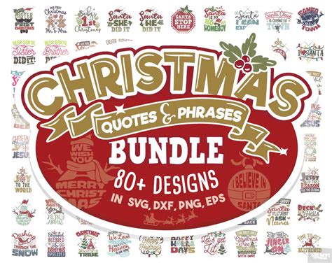 Christmas Sayings Svg Quotes In Svgdxfepspng Ohmycuttables