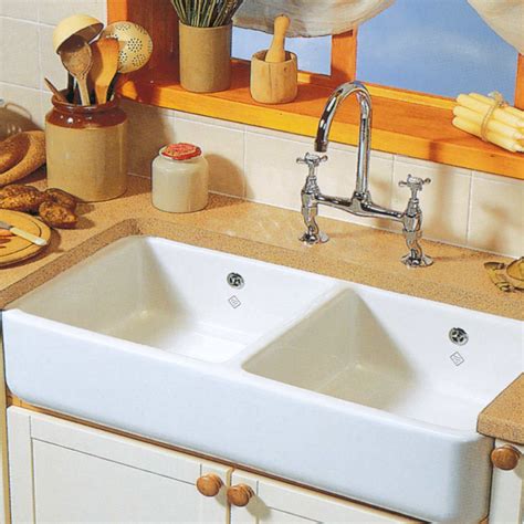 Shaws Shaws Classic 1000 Double Ceramic Sink Kitchen Sinks And Taps