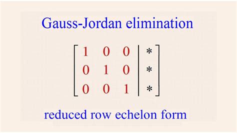 These two gaussian elimination method steps are differentiated not by the operations you can use through them, but by the result they produce. Algebra 55 - Gauss-Jordan Elimination - YouTube