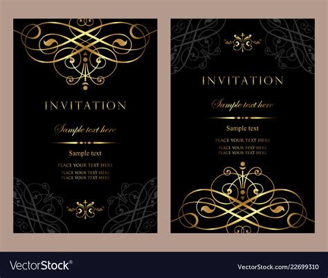 Millions of creative assets from $16.50/m. Luxury invitation card template for design Vector Image
