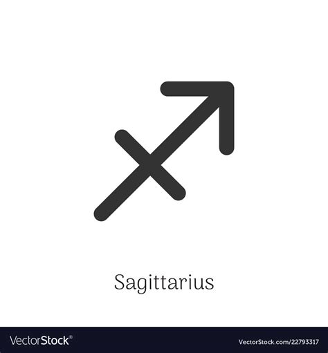 Sagittarius Sign Isolated On White Royalty Free Vector Image