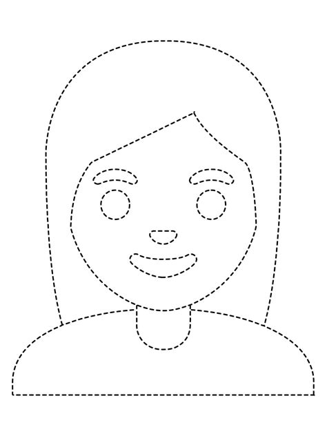 Girl Emoji Tracing Worksheet Coloring Page Download Print Or Color