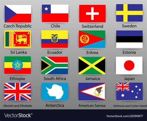 Flags Of The World Countries Labeled