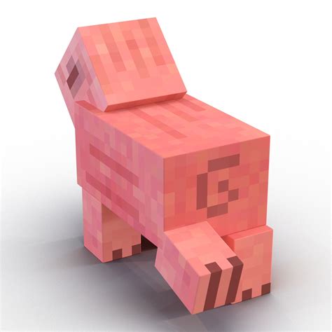 D Minecraft Pig Saddle Rigged Model Turbosquid My Xxx Hot Girl