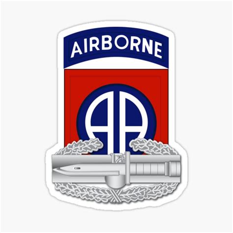 82nd Airborne Combat Action Badge Sticker For Sale By Jcmeyer Redbubble