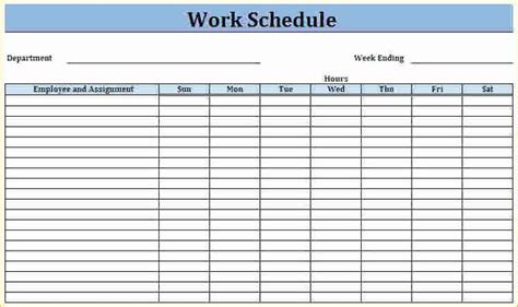 Free Monthly Employee Schedule Template Fresh Blank Weekly Editable