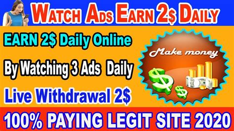 Watching ads for money is one way to get paid during your spare time. Earn Money 2$ By Watching Ads without investment | Payment Proof - YouTube