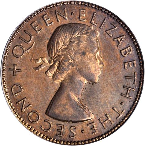 Penny 1955, Coin from New Zealand - Online Coin Club