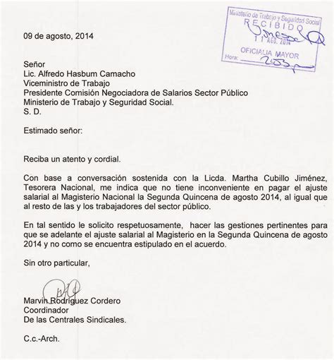 Carta De Solicitud De Aumento De Plazo Images