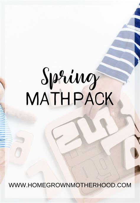 Spring Math Pack Homegrown Motherhood