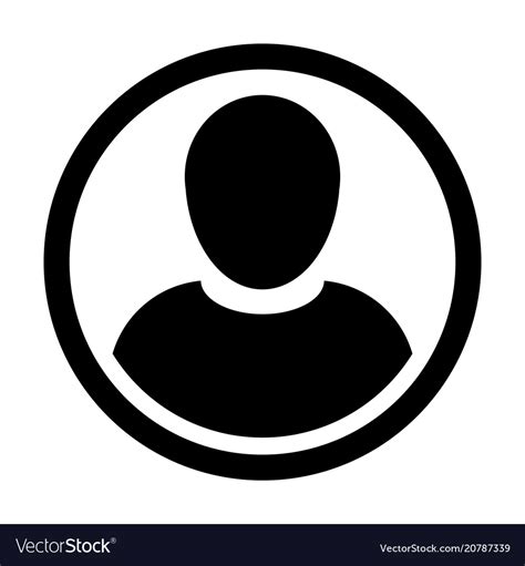 User Icon Male Person Symbol Profile Avatar Vector Image