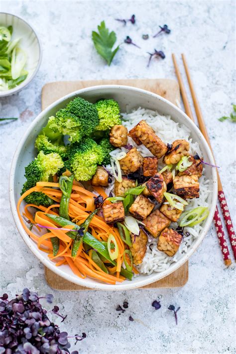 Tempeh Rice Bowl With Vegetables Easy And Vegan Recipe Klara S Life