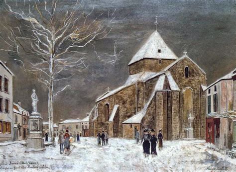 Maurice Utrillo The Church Of Bessines Under Snow 1927 Paris