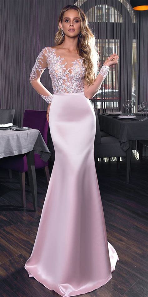 New Brilliant Tulle And Satin Bateau Neckline Mermaid Evening Prom Dresses With Lace Appliques